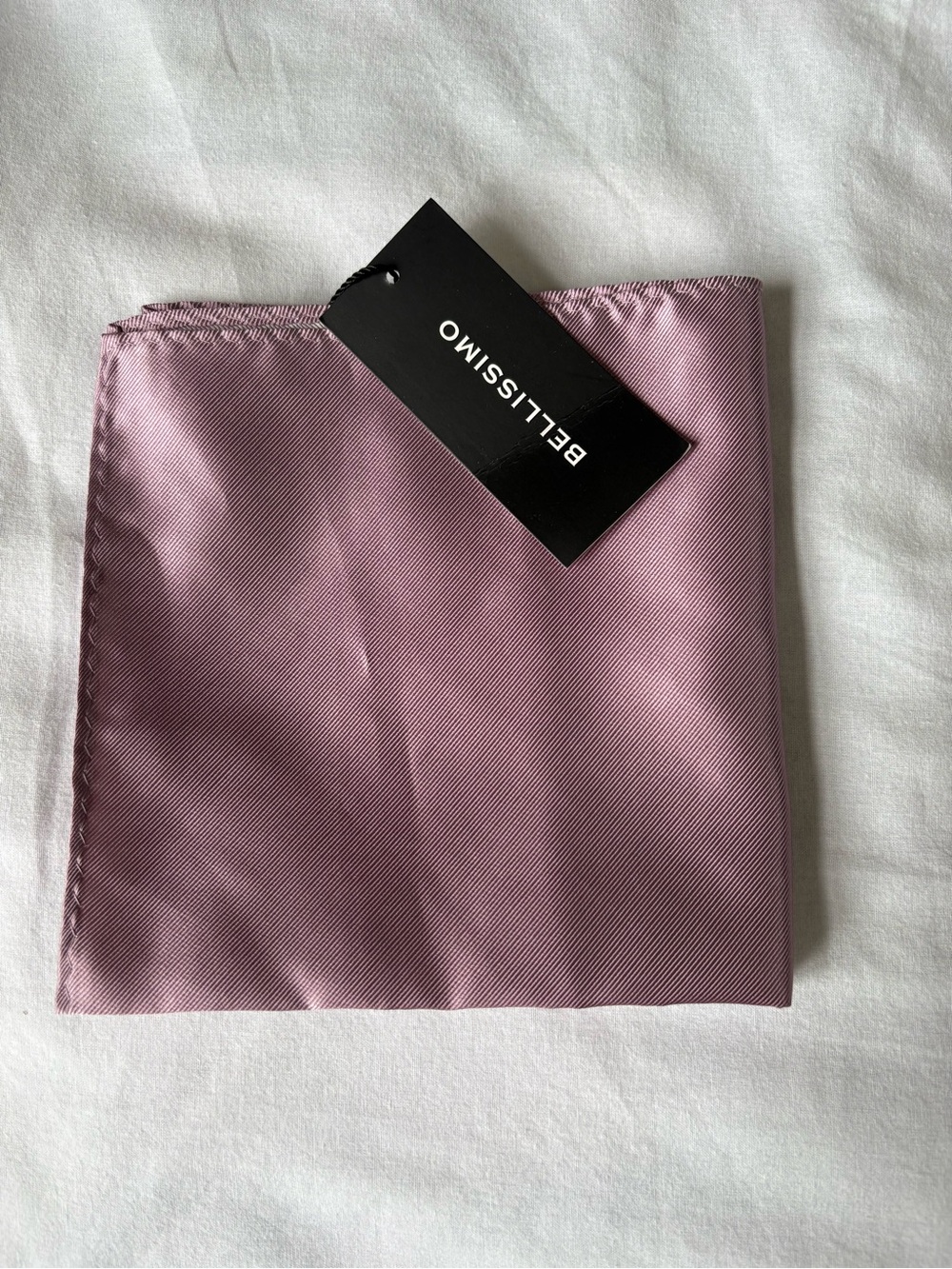 NWT Men's Satin Bellissimo Pocket Square - Dusty Rose